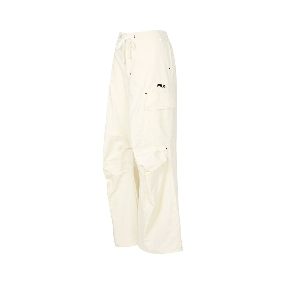 FILA 女平織長褲-牙白 5PNA-5457-IV