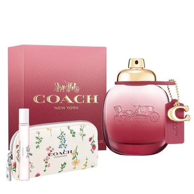 COACH曠野玫瑰淡香精50ml(贈隨機香水筆7.5ml)