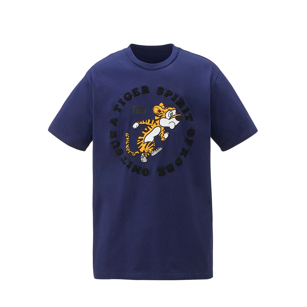 Onitsuka Tiger鬼塚虎-深藍色老虎印花短袖上衣(2183B179-400