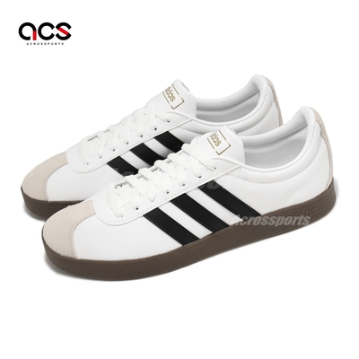 adidas 休閒鞋 VL Court 2 白 米白 黑 男鞋 女鞋 皮革 復古 焦糖底 Neo 愛迪達 ID6015