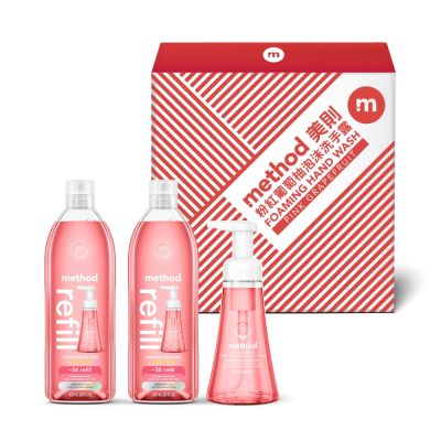Method美則 泡沫洗手露禮盒-粉紅葡萄柚 300ml+828mlx2