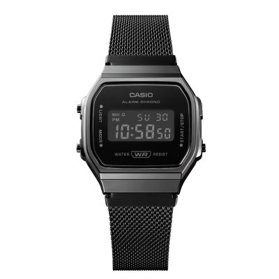 CASIO 卡西歐 簡約優雅復古風 不銹鋼 米蘭帶 電子錶  A168WEMB-1B