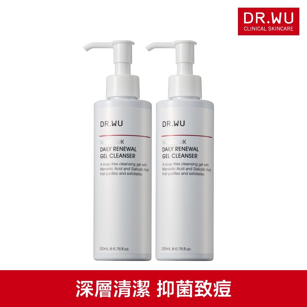 DR.WU 杏仁酸溫和煥膚潔膚露200ML(共2入)