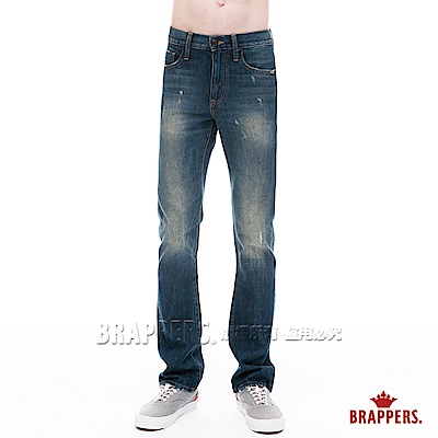 BRAPPERS 男款 HM中腰系列-直筒褲-復古藍