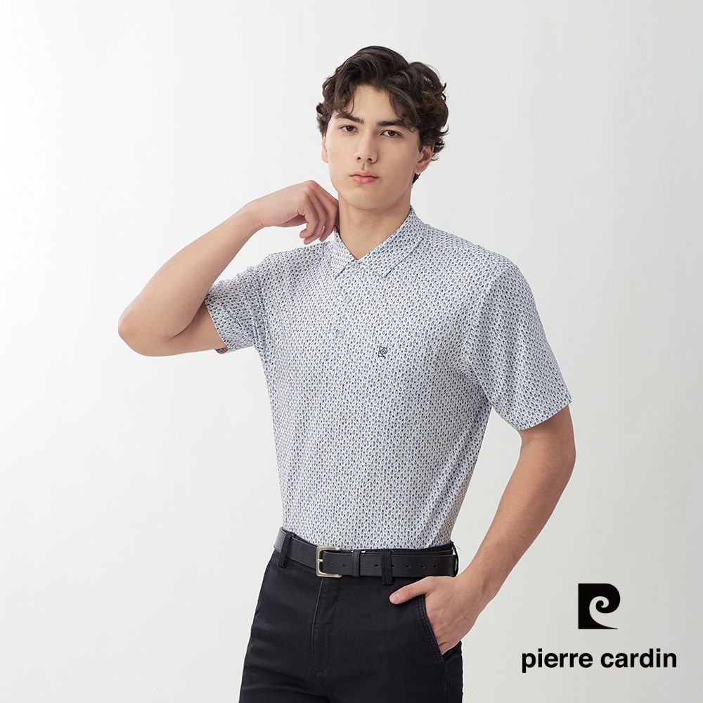 Pierre Cardin皮爾卡登 網路獨家 男款 輕薄涼爽印花短袖POLO衫(多款任選) (B款(印花))