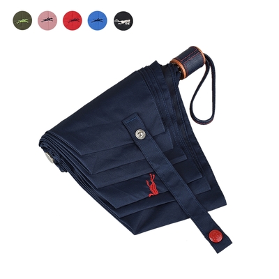 LONGCHAMP PARAPLUIE HOMME刺繡LOGO尼龍摺疊傘(多色)
