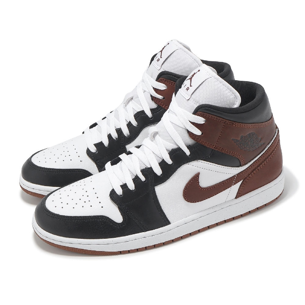 Nike 休閒鞋Air Jordan 1 Mid SE 男鞋黑紅棕AJ1 中筒一代HF3216-102