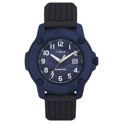 TIMEX 天美時 Expedition Timber 42 毫米 矽膠錶帶腕錶 (藍 TXTW4B34600)