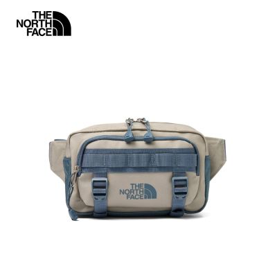 【The North Face 官方旗艦】北面男女款灰色DWR防潑水多收納休閒腰包｜8BK5L45