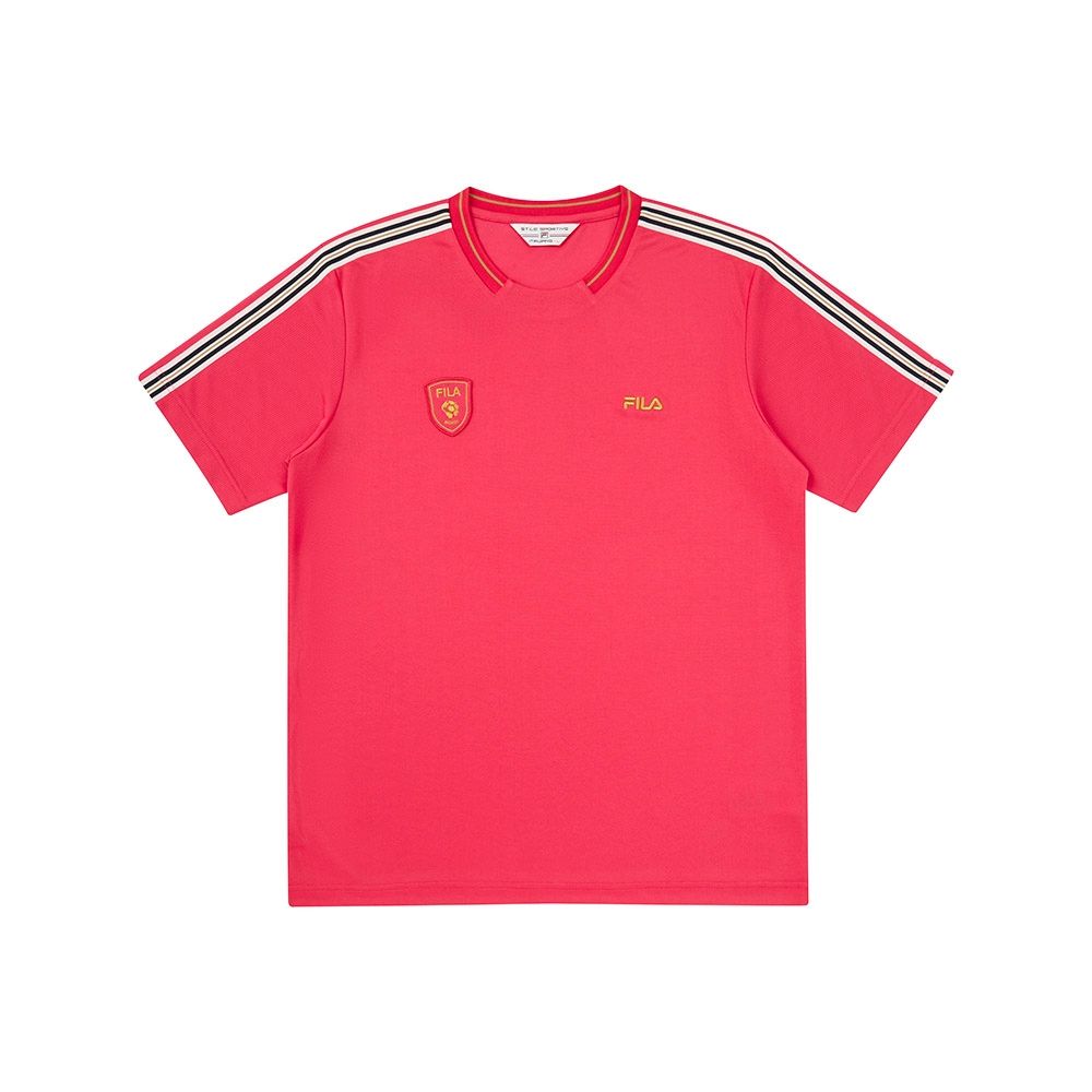 FILA 男短袖圓領T恤-紅色 1TEA-1500-RD