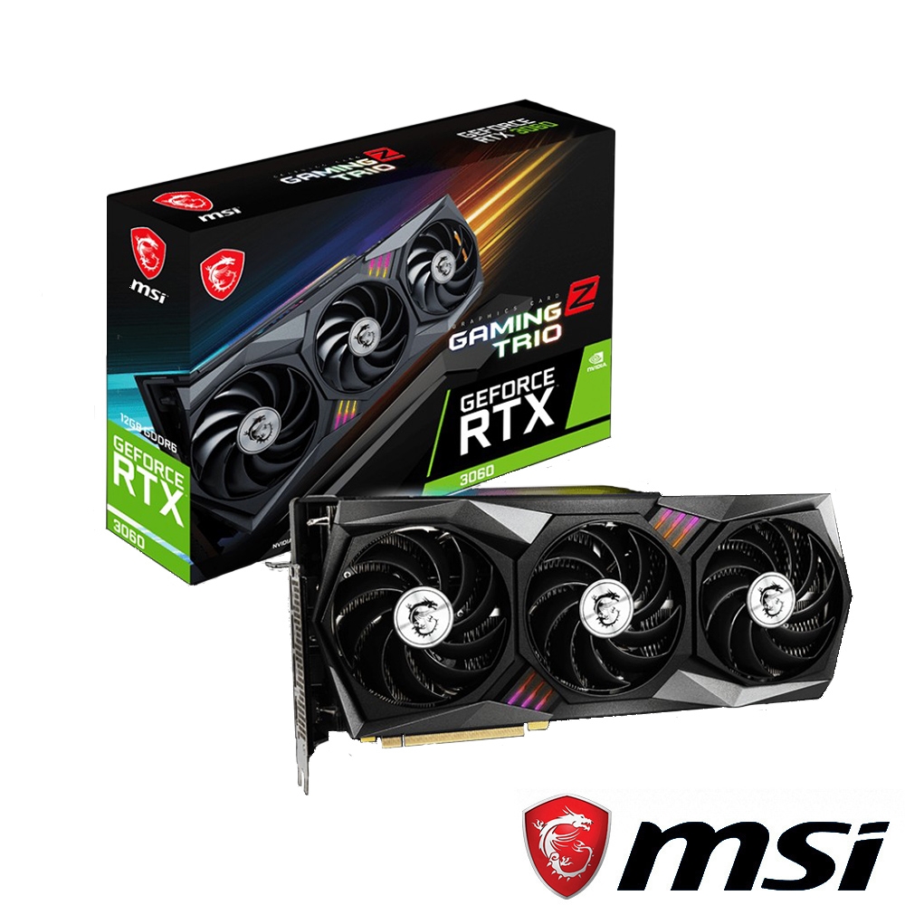 MSI 微星GeForce RTX3060 GAMING Z TRIO 12G 顯示卡| RTX 30系列