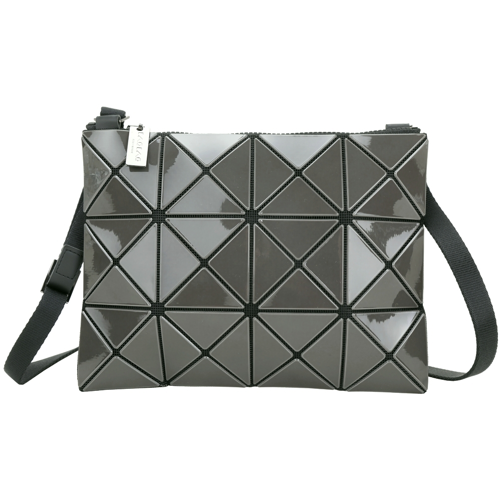 ISSEY MIYAKE 三宅一生BAOBAO LUCENT 4x3 雙色亮面幾何斜背包(深