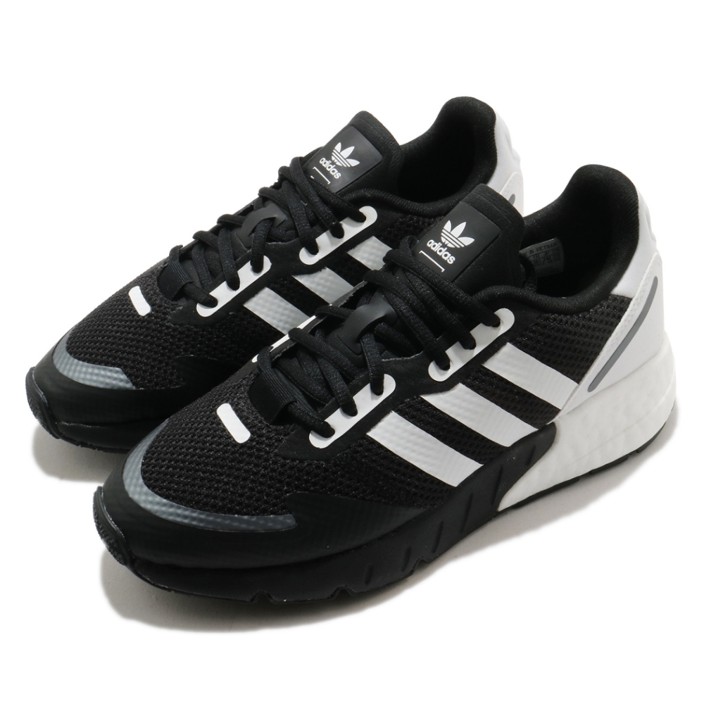 adidas 休閒鞋ZX 1K Boost 男女鞋愛迪達三葉草基本款緩震情侶鞋黑白