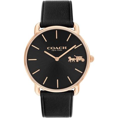 COACH Elliot 經典馬車女錶 手錶 寵愛媽媽 送禮推薦-黑/36mm CO14504381
