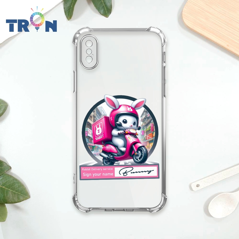 TRON IPhone X/XS 小動物外送員使命必達 四角防摔 軟殼 手機殼