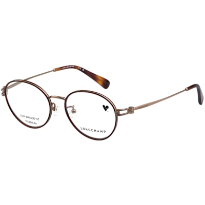LONGCHAMP 純鈦 光學眼鏡(琥珀配古銅色)LO2538LBJ
