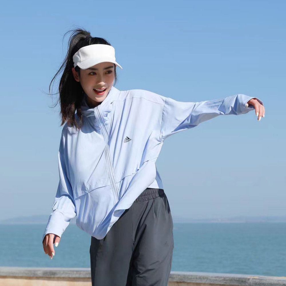 【adidas 愛迪達】 防曬連帽外套 UPF 抗UV 男款/女款 (多款任選) (B款)
