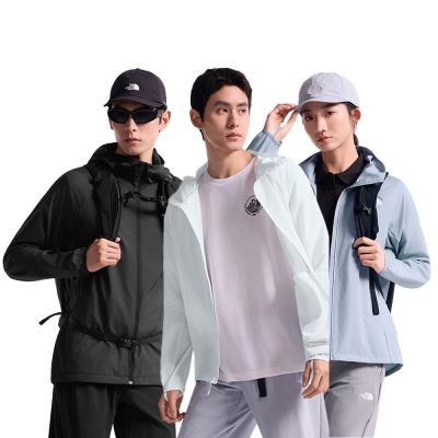 【The North Face】輕便旅遊｜男女款DWR防潑水/防風/輕薄收納可打包連帽外套