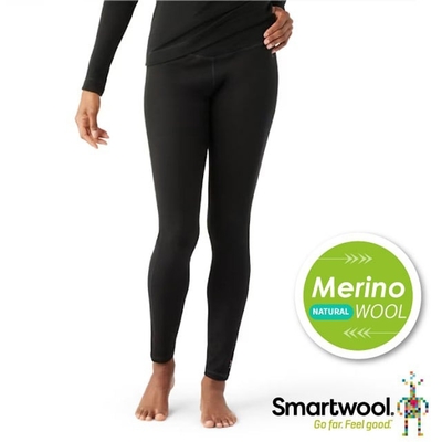 【SmartWool】女 All-season 美麗諾羊毛內著長褲.衛生褲.內搭褲.貼身褲.打底褲.透氣排汗褲 SW016909-001 黑色