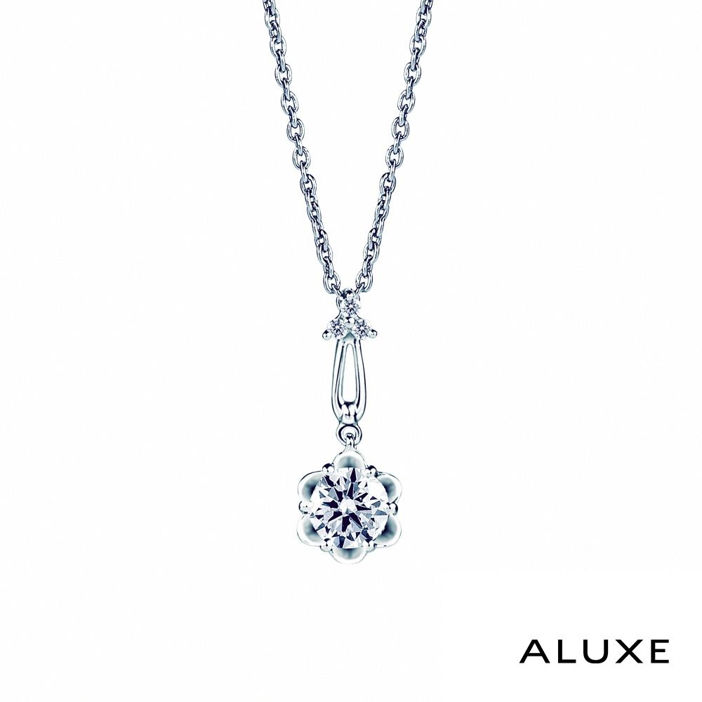 ALUXE 亞立詩 0.30克拉 FVS2 18K金 鑽石項鍊 花的幸福 NS0758