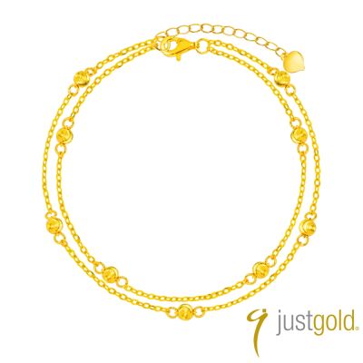 【Just Gold 鎮金店】緣圈 黃金手鍊 (網路限定)