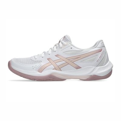 Asics 亞瑟士 GEL-Rocket 12 [1072A119-103] 女 排球鞋 羽球鞋 室內運動 白 粉紅