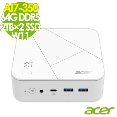 Acer 宏碁 Revo Box RB102 AMD迷你電腦 (AI7-350/64G/2TB SSD+2TB SSD/W11)