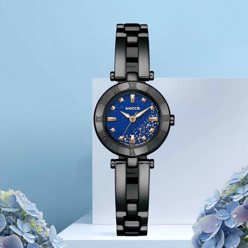 CITIZEN 星辰 wicca 公主系列 星辰夜空 太陽能時尚錶 女錶-24mm KP2-647-71R