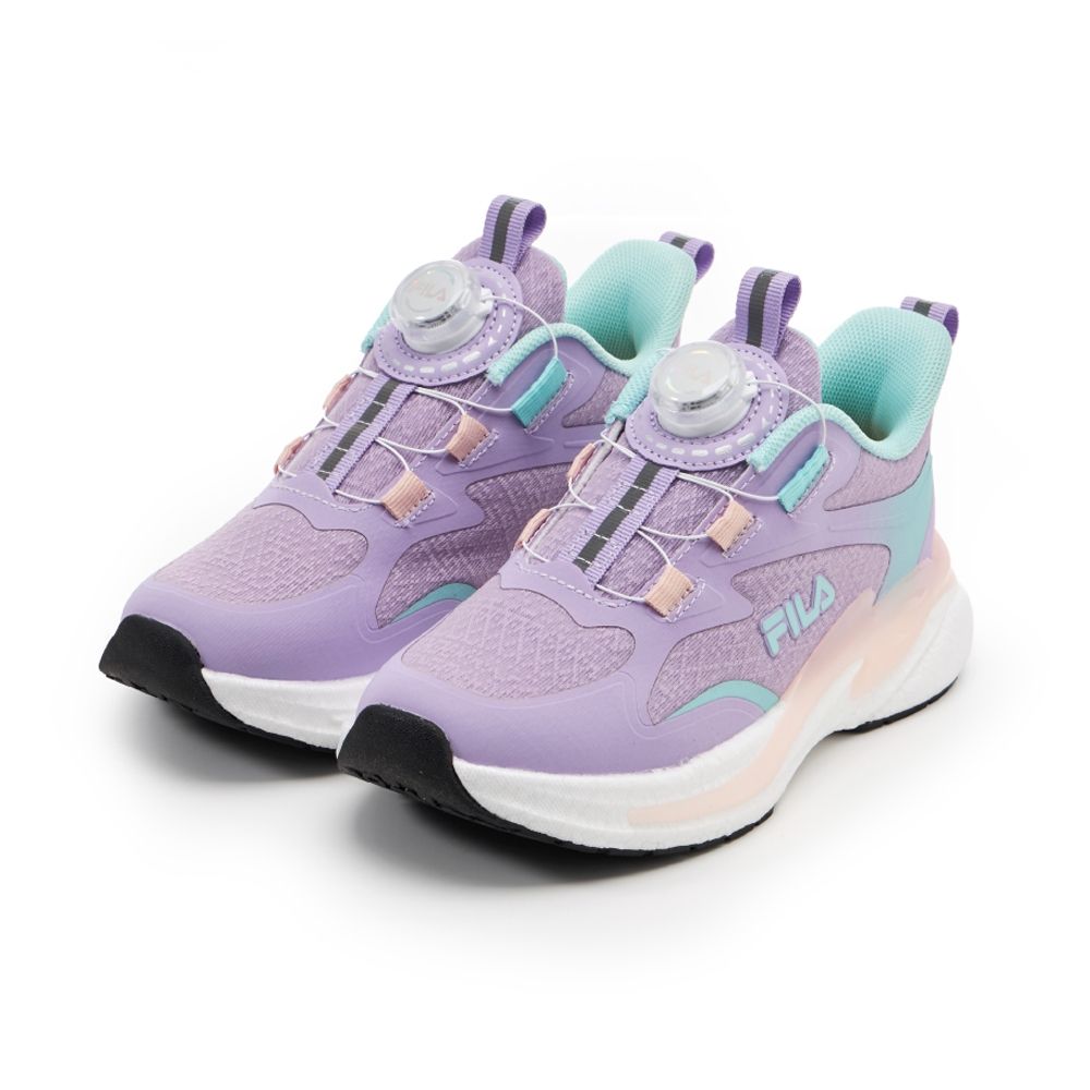 FILA KIDS 大童緩震慢跑運動鞋-紫藍粉 3-J805A-935