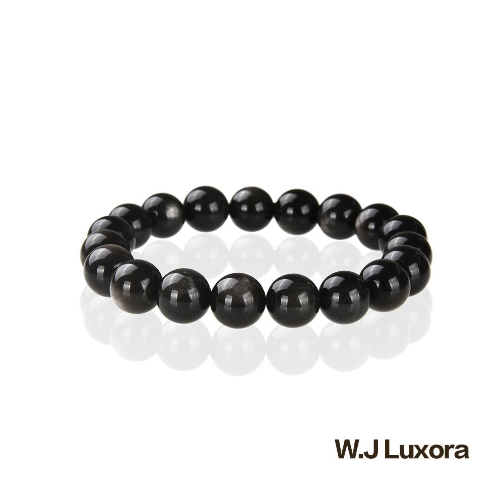 W.J Luxora職場工作必備 銀曜石手錬  10MM   1150515-04