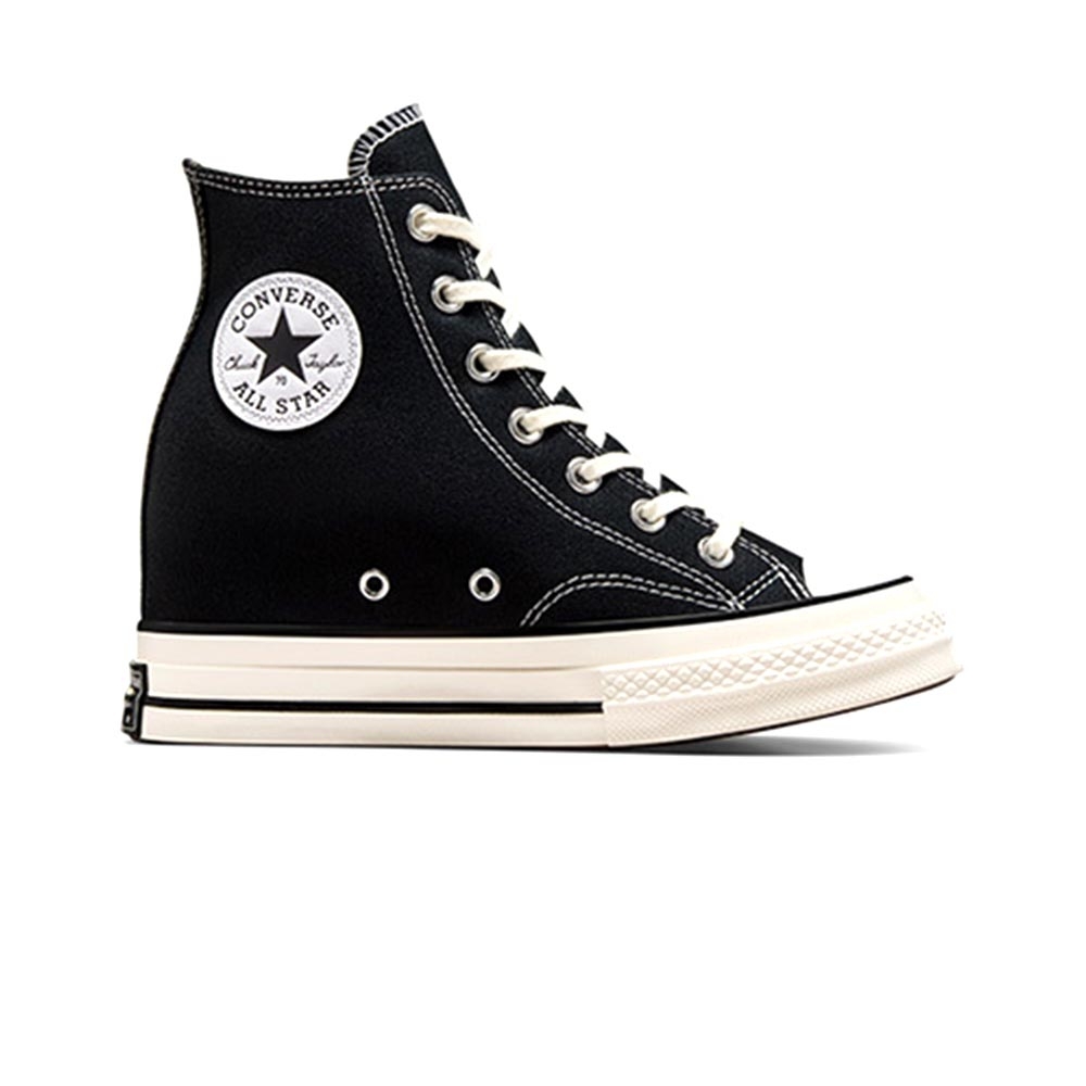 Converse Chuck 70 Wedge Hi 女鞋 黑色 帆布鞋 高筒 內增高 休閒鞋 A12563C