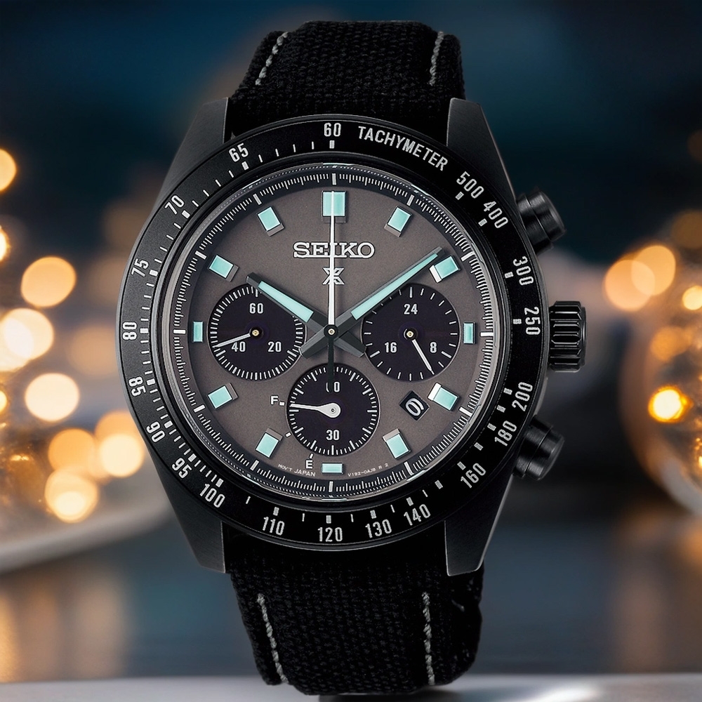 SEIKO 精工 Prospex SPEEDTIMER 黑潮夜視 太陽能計時錶 周年慶好禮 送禮首選 (SSC923P1/V192-0AH0C)_SK045