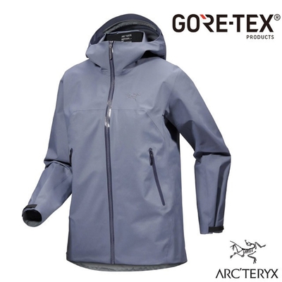 【ARCTERYX 始祖鳥】女 Beta Gore-Tex 防水透氣連帽外套(僅300g).風雨衣 X000009239 雲層藍