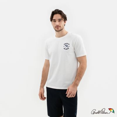 Arnold Palmer -男裝-傘LOGO刺繡短袖T-Shirt-白色