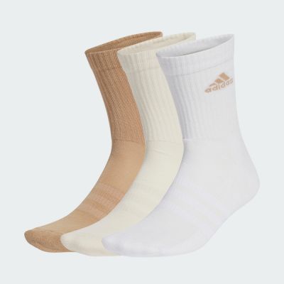 adidas 愛迪達 襪子 中筒襪 運動襪 3雙組 C SPW CRW 3P 白米棕 JC9383