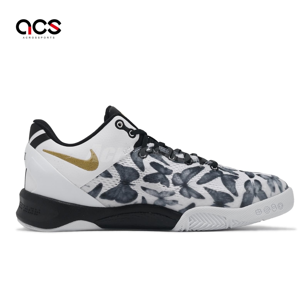 Nike 籃球鞋Kobe VIII GS 大童女鞋黑白金Mambacita GIGI 曼巴FN0266