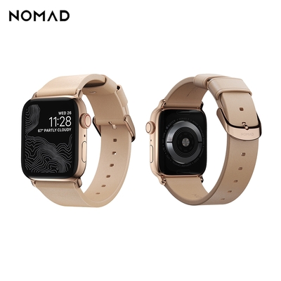 美國NOMAD Apple Watch專用自然原色皮革錶帶-摩登金-38/40/41mm