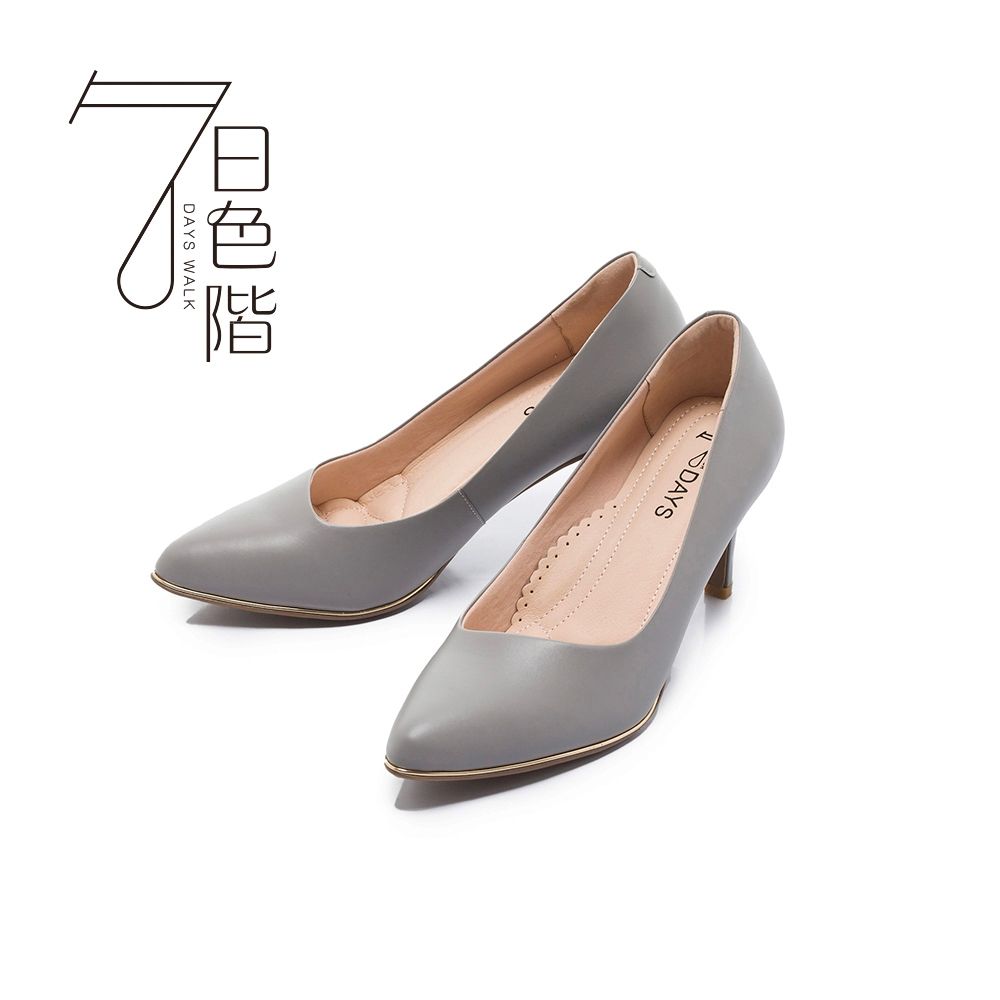 FAIR LADY 經典好評上班鞋．七日色階7Days｜真皮高跟、中跟、低跟樂福鞋 多款 均一價 (C款-岩灰)