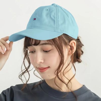 TOMMY 經典刺繡Logo鴨舌帽-湖水綠色