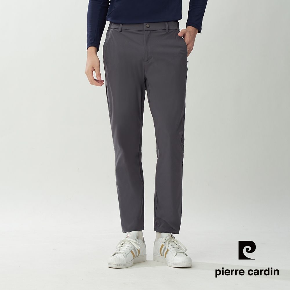 pierre cardin 皮爾卡登 網路獨家 男女款 透氣速乾休閒長褲(多色任選) (男款-深灰色)