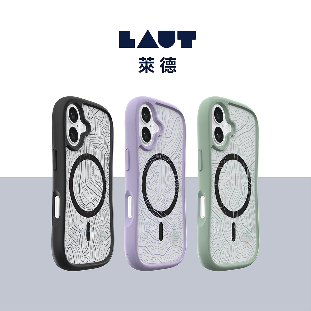 LAUT 萊德 iPhone 16 磁吸耐衝擊保護殼-地圖款
