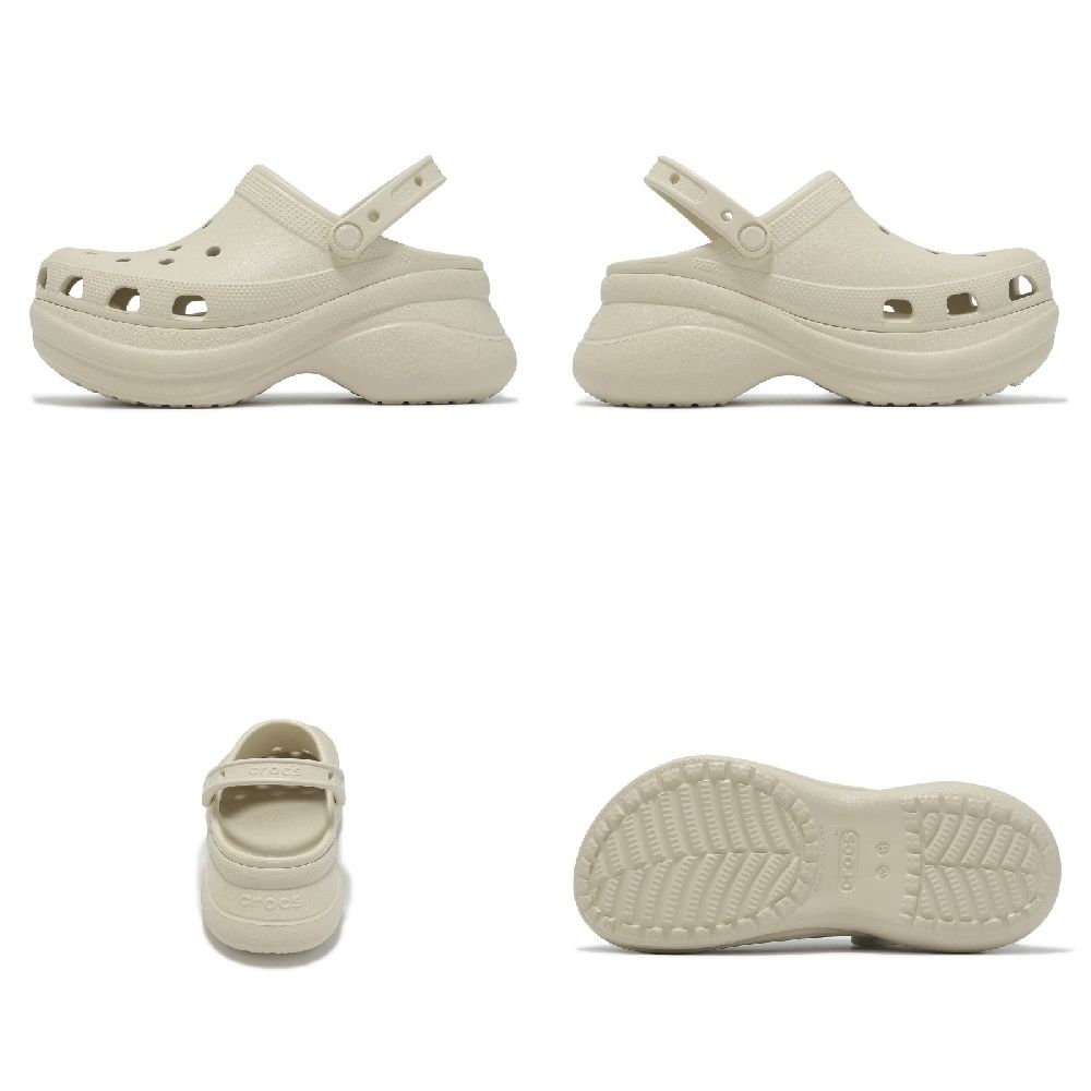 Crocs 洞洞鞋 Bae Clog 女鞋  復古克駱格 厚底 增高 休閒鞋 卡駱馳 4色單一價 (C-骨白色)