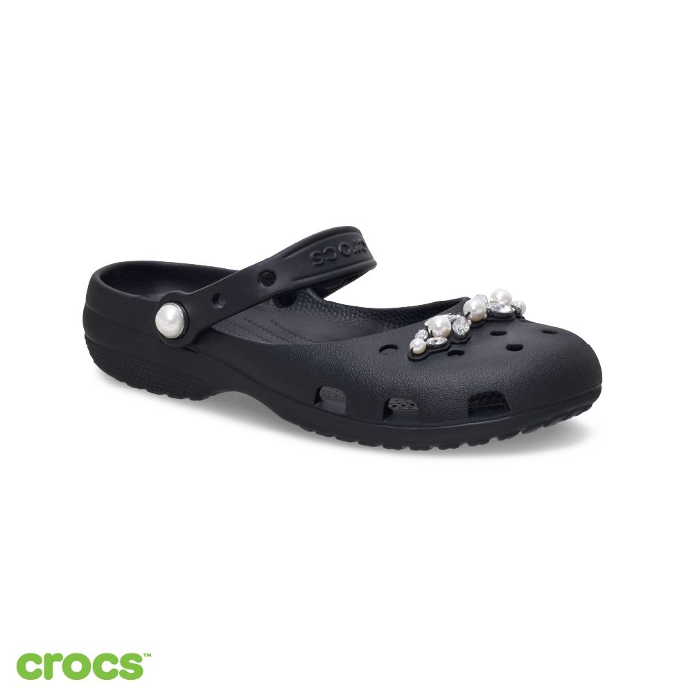 Crocs 卡駱馳 (女鞋)  經典珍珠芭蕾鞋 -黑色 213990-001