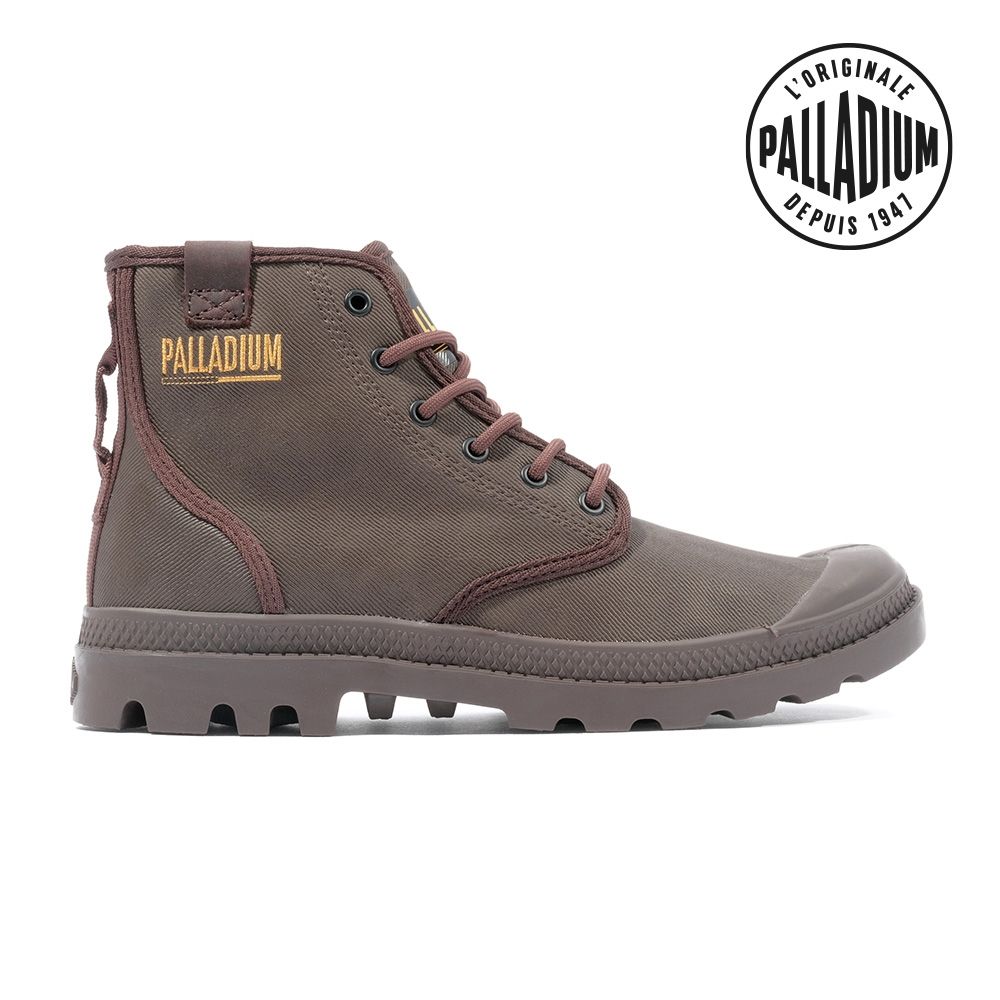 PALLADIUM PAMPA HI COATED皮革高筒靴/休閒鞋-男鞋/女鞋-可可棕 (咖啡色系)