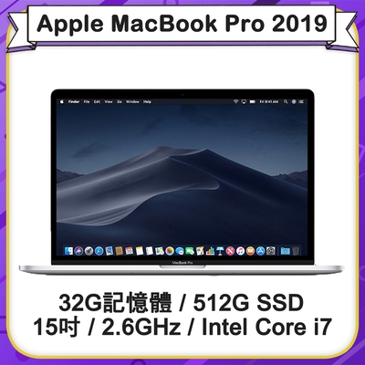 【福利品】Apple MacBook Pro 2019 15吋 2.6GHz六核i7處理器 32G記憶體 512G SSD (A1990)
