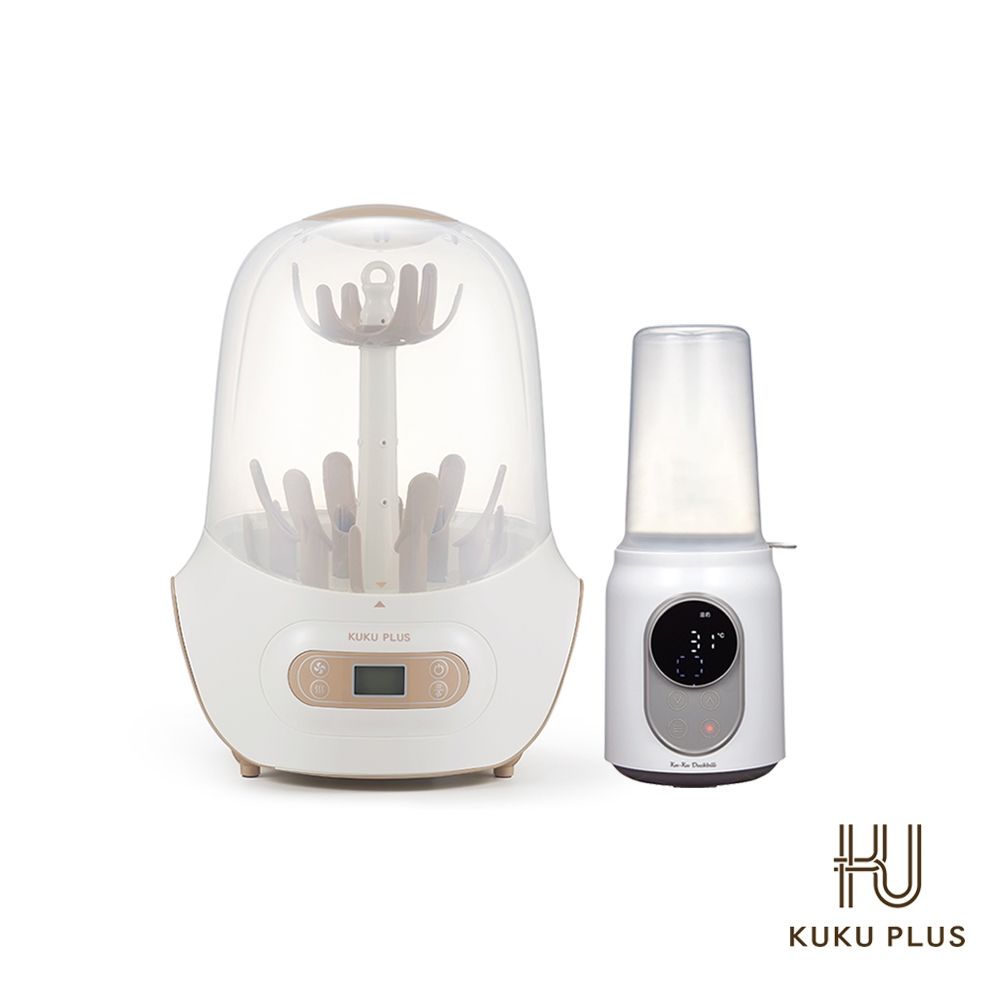 酷咕鴨 KUKU PLUS智慧型蒸氣烘乾消毒鍋+智能溫奶器