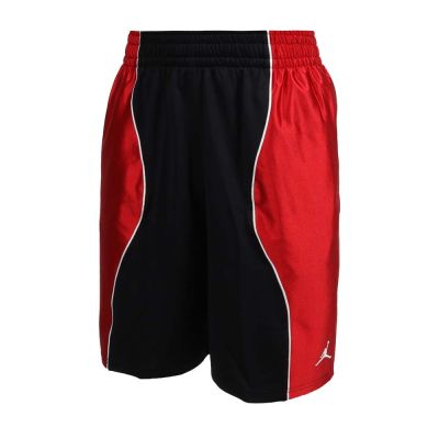 NIKE 男籃球短褲-慢跑 訓練 5分褲 DRI-FIT IF3542-013 紅黑白