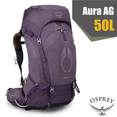 OSPREY 女 Aura AG 50 專業網架輕量登山背包 M/L.自助旅行 魅惑紫 R