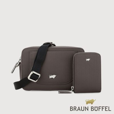 【BRAUN BUFFEL 德國小金牛】台灣總代理 羅根-A 斜背包-培土棕/BF569-60-POS
