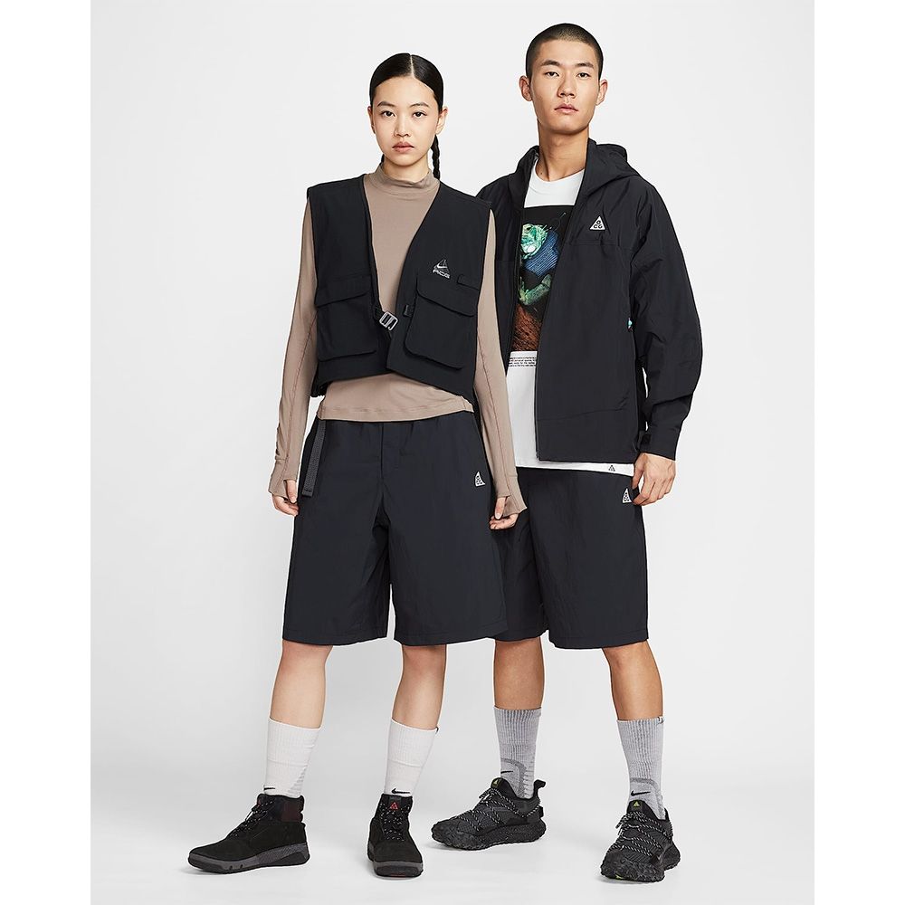 NIKE 耐吉ACG 戶外休閒穿搭男運動短褲-黑色系AS U ACG UV RPL ORB WVER